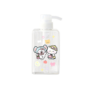 Cartoon Transparent Bottling Press Hand Cleanser Travel Shampoo Body Soap Lotion Bottle Cosmetic Empty Bottle