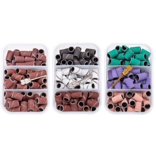 Amazon New Nail Polishing Head Sand Ring Grinding Wheel Boxed Grinding Machine Head Polishing and Polishing Nail Tool suit