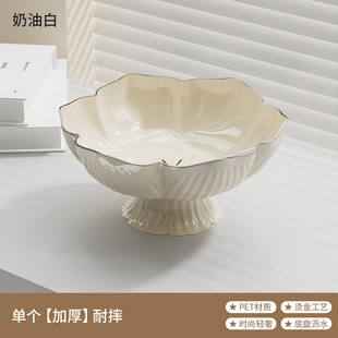 2024 Fruit Plate Living Room Home Coffee Table Fruit Plate 2024 New Light Luxury Drainage Crystal Fruit Bowl Candy Plate Weiyan