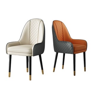 Simple Modern Dining Table Chair Hotel Restaurant Solid Wood Soft Bag Backrest Chair Light Luxury Mahjong Chair Italian Dining Chair Home