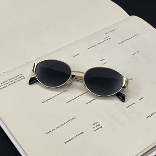 Триумфальная арка овальные солнцезащитные очки ретро уличная вогнутая форма прилив для мужчин и женщин isn пляжные солнцезащитные очки высокого класса