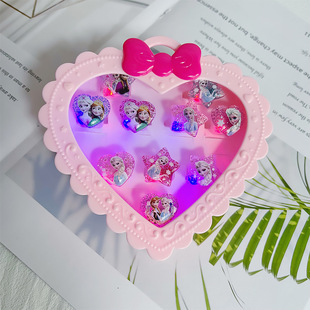 Children's ring ring baby girl princess jewelry cartoon small ring gift toddler crystal gem wholesale
