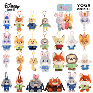 Подлинный Disney Crazy Animal City Джуди Кролик Ник Фокс Плюшевая кукла Подвеска Симпатичная кукла Игрушка Мэн