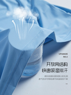 Summer Outdoor Ice Silk Quick-drying T-shirt Sports Crewneck Elastic Quick-drying Breathable Ice Silk Shirt Fitness Running Women's Short Sleeve