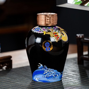 Jingdezhen Ceramic Empty Wine Bottle 1kg 2.5kg Yuzang High Temperature Retro Sealed Cellar Wine Bottle and Flask Can Be Added with Words