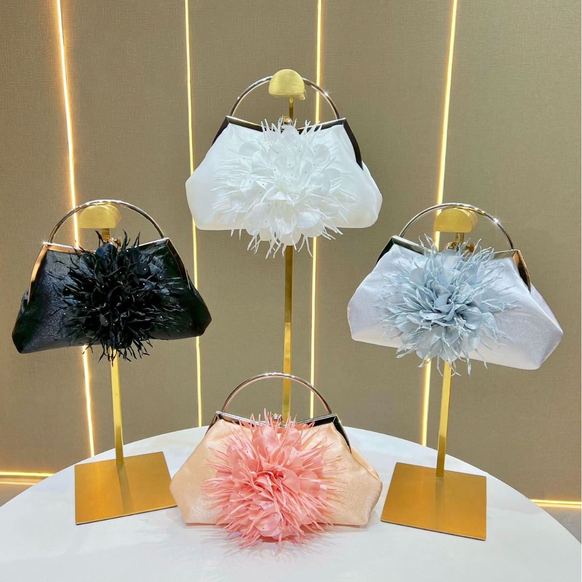 New cross-border evening bag, cheongsam handbag, elegant and versatile floral clutch, fairy-like handbag.