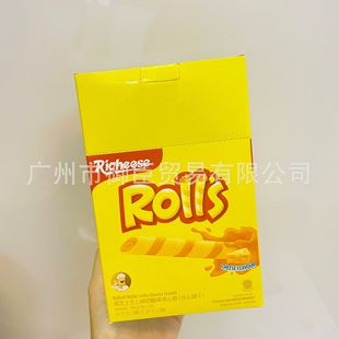 Wholesale Indonesian Imported Lai Cheese Cheese Stick Cheese Flavor Sandwich Roll Filled Biscuits Egg Roll Snacks 180g