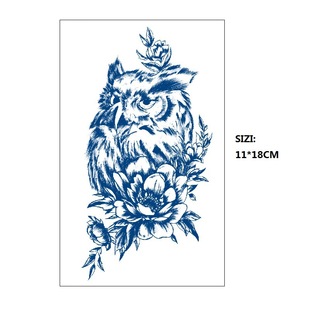 New herbal juice tattoo sticker non-reflective for 15 days Geisha snake tattoo blue water transfer sticker