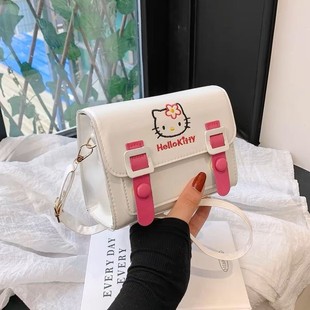 Niche Design Sense Bag Women's 2023 New Korean Style Ins Style Shoulder Crossbody Bag Cute Contrast JK Small Square Bag