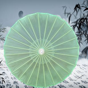 New Arrival Non-Legacy Oil Paper Umbrella Chinese Style Solid Color Decorative Umbrella Classical Dance Umbrella Photo Umbrella Tung Oil Anti-Umbrella