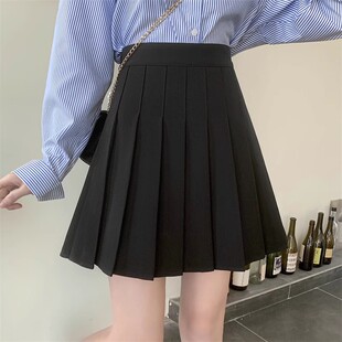 khaki pleated skirt women's 2025 new autumn and winter plus size high waist skirt extended chubby girl slim A- line skirt