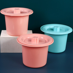 Extra Thick Urine Bucket with Lid Spittoon Plastic Adult Urine Basin Night Pot Children Spittoon Thickened Baby Sitting Small Toilet