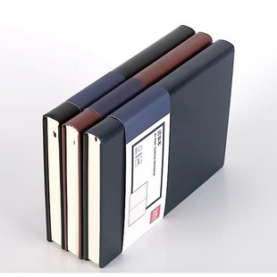 Deli 3186 notebook leather business notepad 25K thickened office supplies leather book meeting record A5