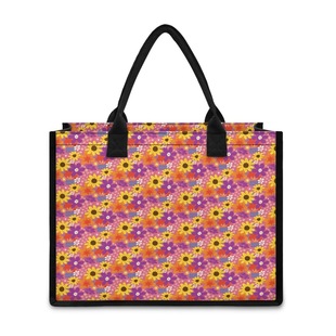 To map the holiday copy printing double-sided printing Amazon hot selling large capacity Women's canvas tote bag