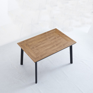 Outdoor table and chair leisure restaurant garden balcony courtyard table and chair plastic wood table aluminum alloy waterproof sunscreen table and chair combination