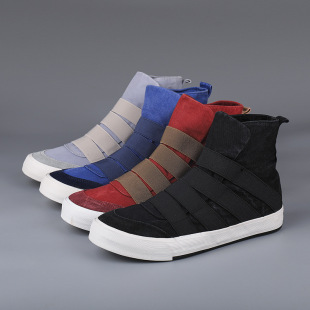 Cross-Border Men's shoes 15A01 new men's shoes Korean high-top shoes slip-on canvas shoes men's casual shoes lightweight