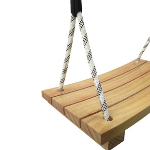 Cross-border Swing Solid Wood Outdoor Home Courtyard Children Adult Amazon Wooden Curved Surface Swing Sitting Board