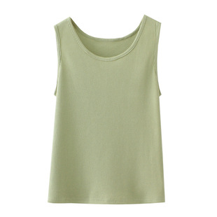 Running F71 Large Size Women's Clothing Chubby Girl Spring and Summer New Casual Loose Waffle Versatile Vest Halter Shirt 1128
