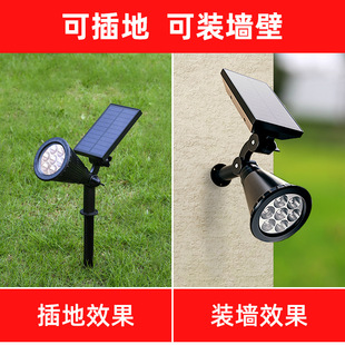 Solar super bright spotlight outdoor waterproof street lamp ground lawn lamp home landscape garden lamp garden tree lamp