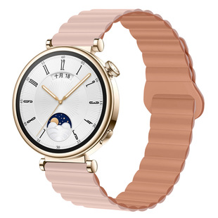 Применимо для Huawei gt серии iWatch4 Huawei gt4 gt5 сливовый цвет с пряжкой магнитный всасывающий силиконовый ремешок 18MM