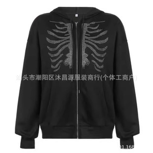 Sweater Couple's Loose Street New Hoodie This Year's Sports Zipper Cardigan Y2K European and American Jacket for Men