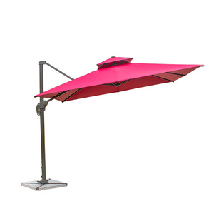 Outdoor Courtyard Terrace Balcony Garden Parasol Oem Villa Solar Light Beach Roman Umbrella Customization