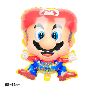 Новый Mario Peach Принцесса Форма Алюминиевая пленка Воздушный шар День Рождения Тема Украшение Мультфильм Одеваются Оптовая