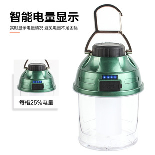 Cross-border outdoor camping light LED retro lantern portable tent light portable USB rechargeable camping light Wholesale