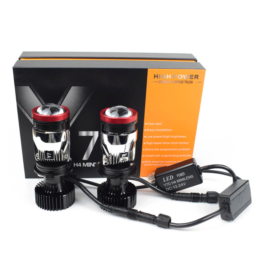 Y7D lens high-power car led headlights Y8 motorcycle H4 super bright strong light modification far and near lighting driving lights