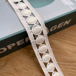 Non-elastic milk silk lace hollow bilateral milk silk cotton thread lace embroidery lace clothing accessories