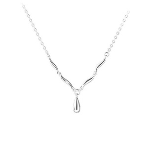 Korean Style Simple New Cold Style Niche Design High-grade Water Drop Necklace Accessories Women's All-match Light Luxury Collarbone Chain