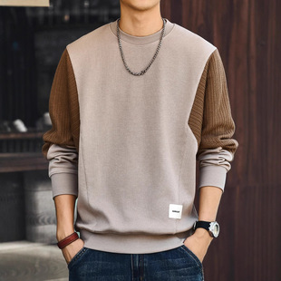 Gelan Deer American Style Design Sense Heavy Stitching Men's Sweater Autumn and Winter New Loose Heavy Long Sleeve Base Shirt for Men