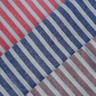 Polyester cotton sliver/stripe yarn-dyed fabric shoe material packaging fabric can be customized pattern Jiangsu strength workers