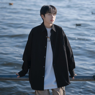 Long Sleeve Shirt Boys Summer Sunscreen Fashion Brand Loose-fit All-match Lapel Shirt Japanese Style Retro Casual Jacket