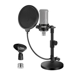 Cross-border explosive microphone gold bracket with shock-absorbing bracket microphone clip pop-up filter blowout prevention net bracket set
