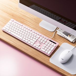 Computer Keyboard and Mouse Set Gaming Office Home Desktop Notebook Mute Wired USB Keyboard and Mouse Set