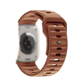 For iwatch7 King Kong Square Buckle S9 Silicone Strap Wavy Apple Ultra Watch Strap Sport