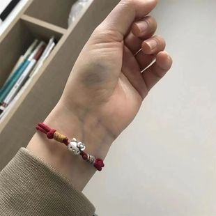 [Коллекция популярных парных браслетов] Новый дизайн браслета из веревки ручной работы в стиле шинуазри, модный подарок для подруги