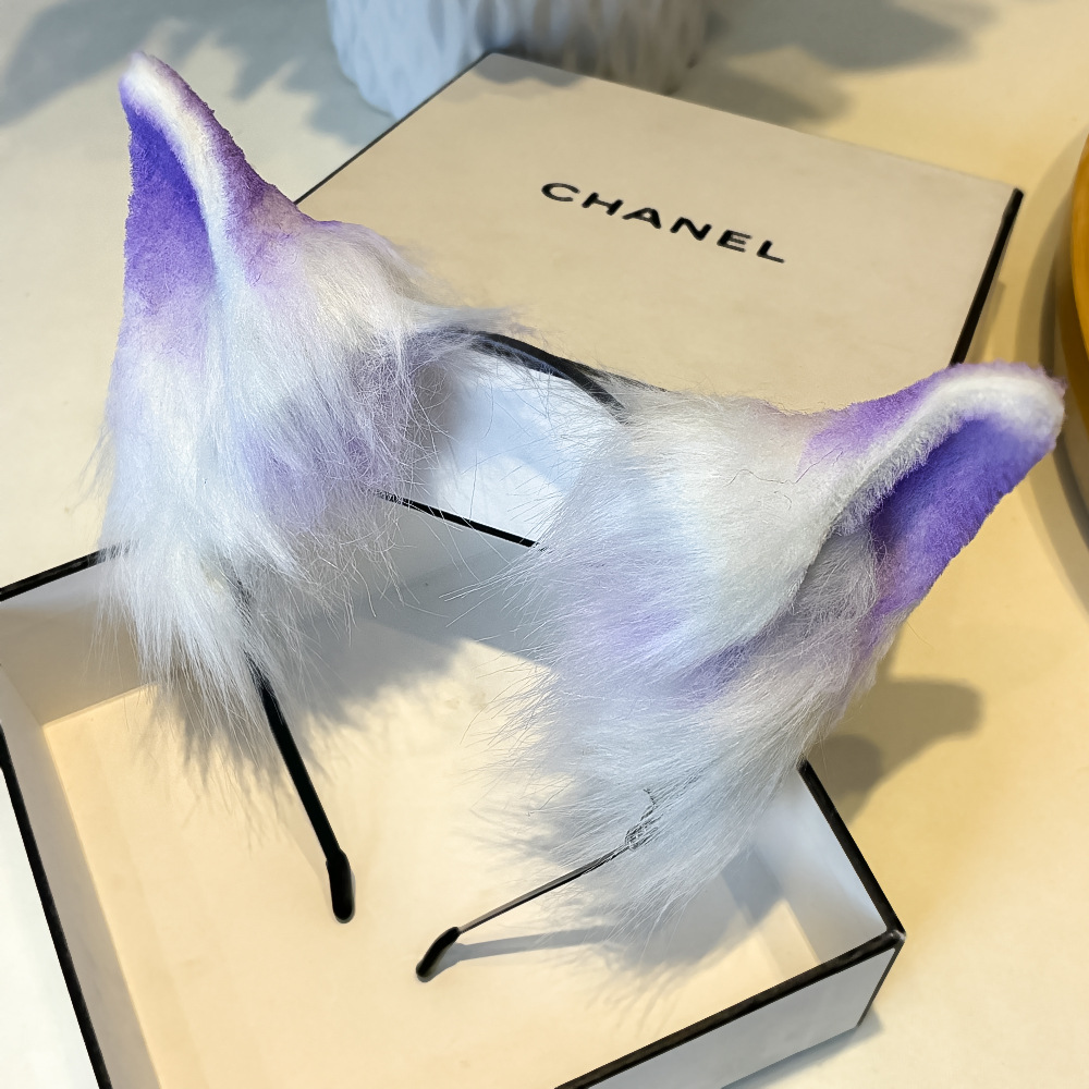 Headband Female Handmade Cosplay Animal Ear Set Props Fox Ear Headband Accessories Cat Ear Hair Accessories