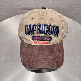New Retro Color Contrast American Street Baseball Cap Old Color-matching Cap Letter Women's Face Small Casual Men's Fashion