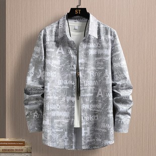 Ice Silk Shirt Men's Long-sleeved Trendy Brand Fashionable Casual Loose Sunscreen Shirt Men's Summer Handsome All-match Shirt Jacket