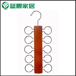 TEMU Amazon Cross-border Direct Supply Solid Wood Tie Rack Silk Towel Rack Multi-layer Finishing Storage Hanger Household Wood Products