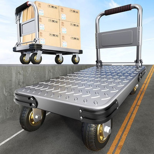 Household steel plate trolley truck truck trolley portable folding foldable trailer wholesale