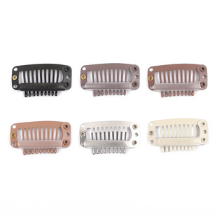 Stainless steel wig card subclass 9 toothed hairpin 3.2mm hairdressing BB clip beauty hairpin water drop clip