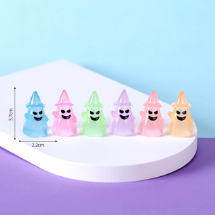 Micro Landscape Creative Cute Luminous Halloween Ghost Pumpkin DIY Decorations Accessories Car Desktop Small Ornaments