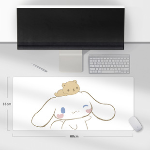Cartoon cute mouse pad oversized stain-resistant PU leather pad girl computer desk pad waterproof writing pad to print
