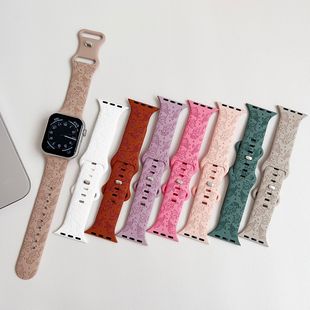 Применимый яблоко ремешок для часов apple watch ultra S9S8 силиконовый ремешок для резьбы русалки