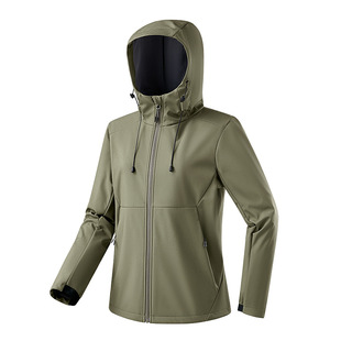 [7A antibacterial] outdoor waffle fleece soft shell mountaineering casual coat three-proof hooded waterproof assault coat