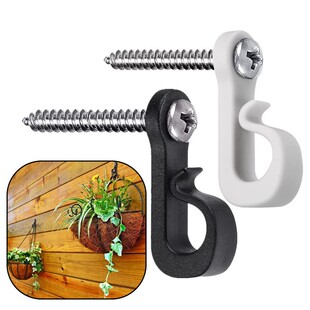 Cross-border plastic hook household Christmas light hook with cross screw suitable for party decoration wall hanging Q-type hook