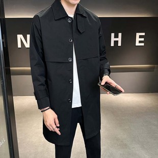 2024 Autumn and Winter New Men's Trendy Simple Mid-length Loose Casual Coat